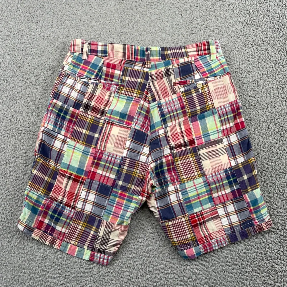 Polo Ralph Lauren Shorts Mens 32 Multicolor Prospect Patchwork Plaid Cotton